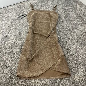 Elegant Brown Sleeveless Dress